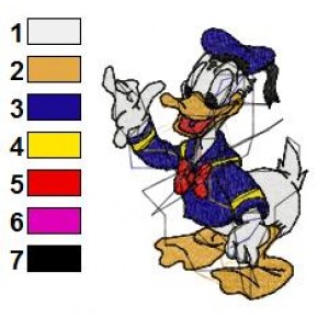 Donald Duck Embroidery Design 3